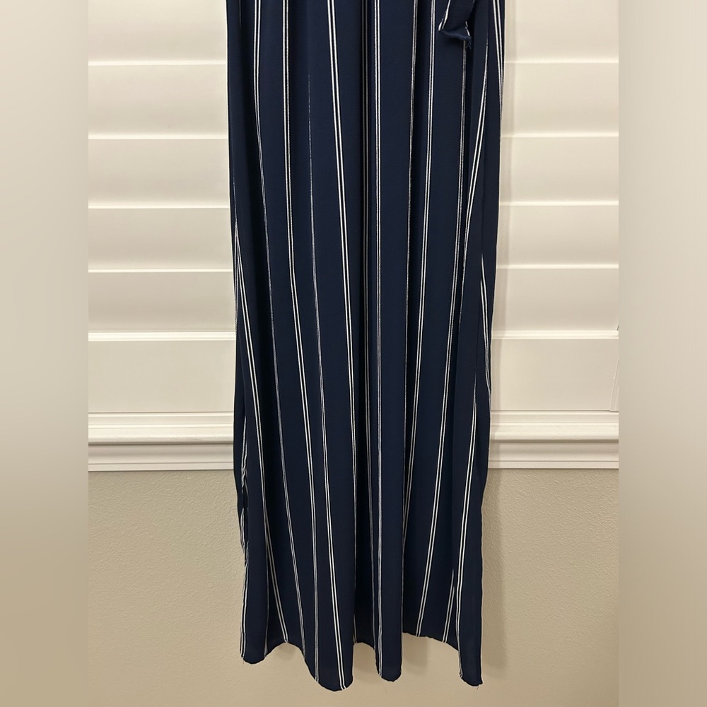 Scobe Navy Dress with White Stripes - Picture 4 of 9